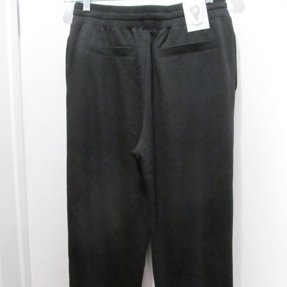 NWT DUBGEE by Whoopi Sweatpants Black & White Joggers w Drawstring Size Small - Picture 8 of 12